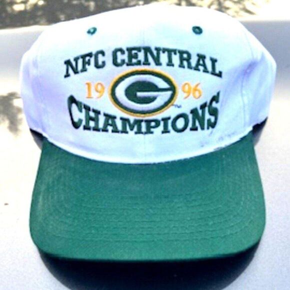 Green Bay Packers . '96 NFC Central Division Champion Adjustable Cap - Picture 1 of 2